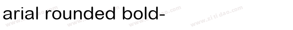 arial rounded bold字体转换